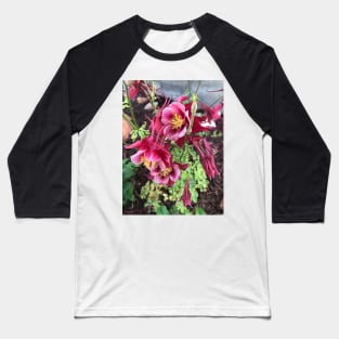 Red Flowers Baseball T-Shirt